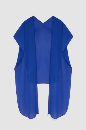Patrizia Pepe Crepe Stole With Fly Detail On The Tip Açık Mavi | ONW314602