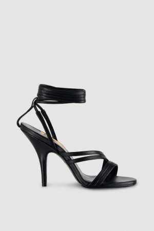 Patrizia Pepe Elegant Heeled Sandals Siyah | ZQX764310