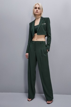 Patrizia Pepe Essential Crepe Pants Yeşil | GFE028169