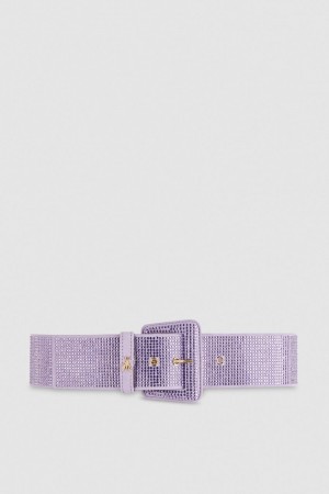 Patrizia Pepe High-waisted Belt With Rhinestones Pembe | OEX275091