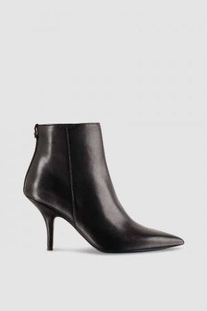 Patrizia Pepe Leather Ankle Boots Siyah | QCP160458