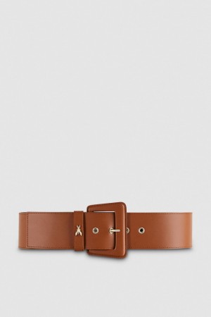 Patrizia Pepe Leather High-waisted Belt Kahverengi | VLM365794