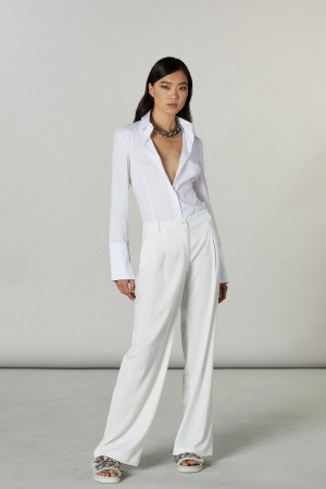Patrizia Pepe Long-sleeved Shirt Beyaz | MXV097142