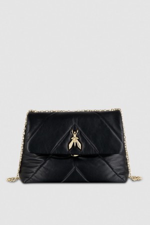 Patrizia Pepe Padded Fly Crossbody Bag Siyah | FRC852197