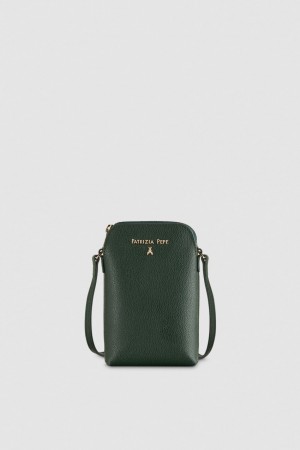Patrizia Pepe Phone Holder With Shoulder Strap Yeşil | YFV160742