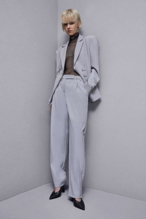 Patrizia Pepe Regular Fit Viscose Pants Gri | ASJ750692