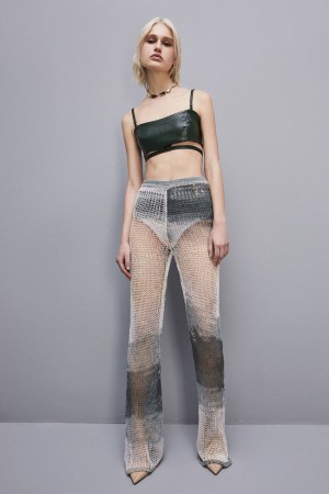Patrizia Pepe Slim Mesh Pants Renkli | BSV793860