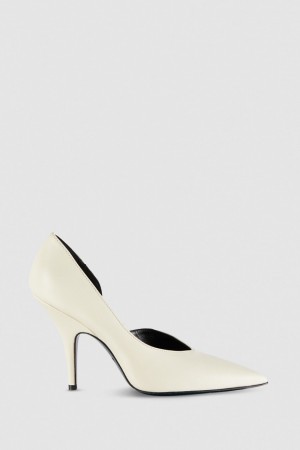 Patrizia Pepe Smooth Leather Pumps Bej Rengi | QCF756210