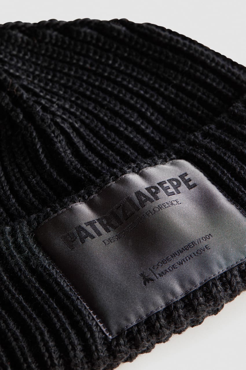 Patrizia Pepe Ribbed Fabric Hat Siyah | SNG217605